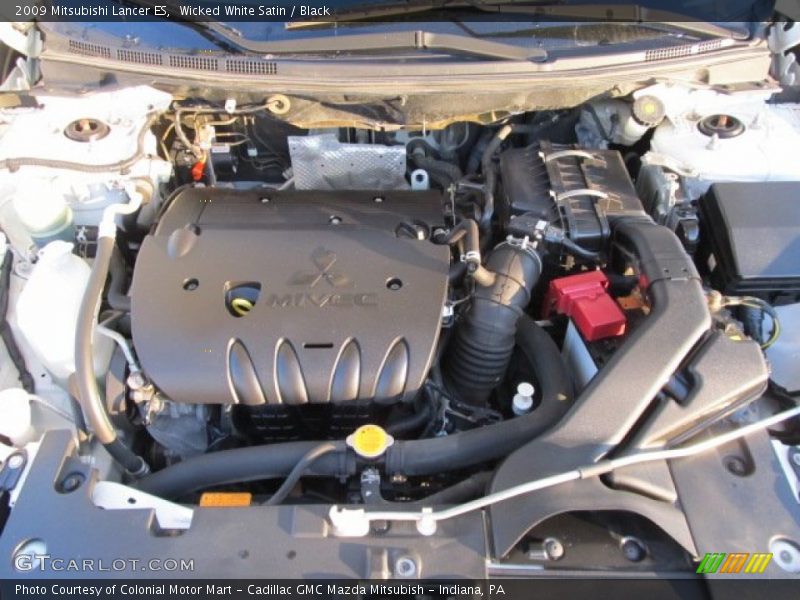Wicked White Satin / Black 2009 Mitsubishi Lancer ES