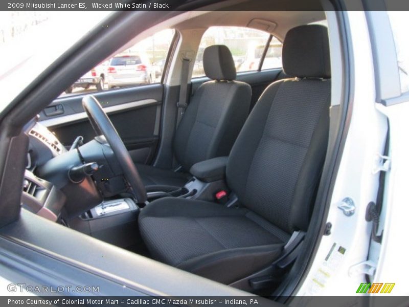 Wicked White Satin / Black 2009 Mitsubishi Lancer ES