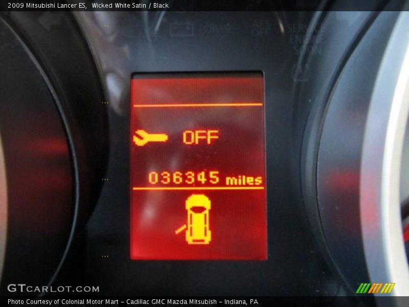 Wicked White Satin / Black 2009 Mitsubishi Lancer ES