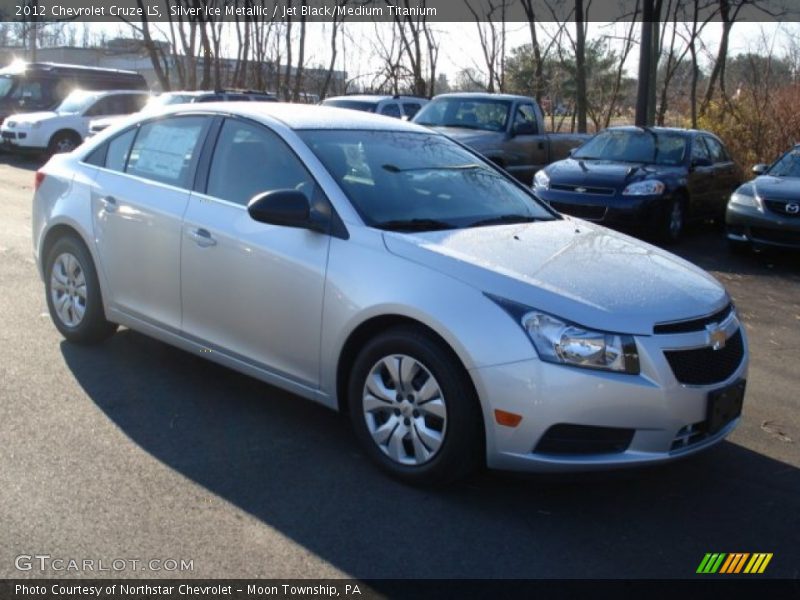 Silver Ice Metallic / Jet Black/Medium Titanium 2012 Chevrolet Cruze LS