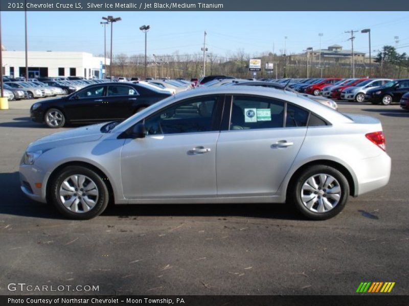 Silver Ice Metallic / Jet Black/Medium Titanium 2012 Chevrolet Cruze LS