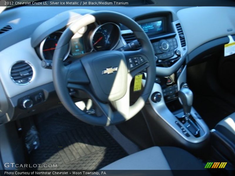 Silver Ice Metallic / Jet Black/Medium Titanium 2012 Chevrolet Cruze LS