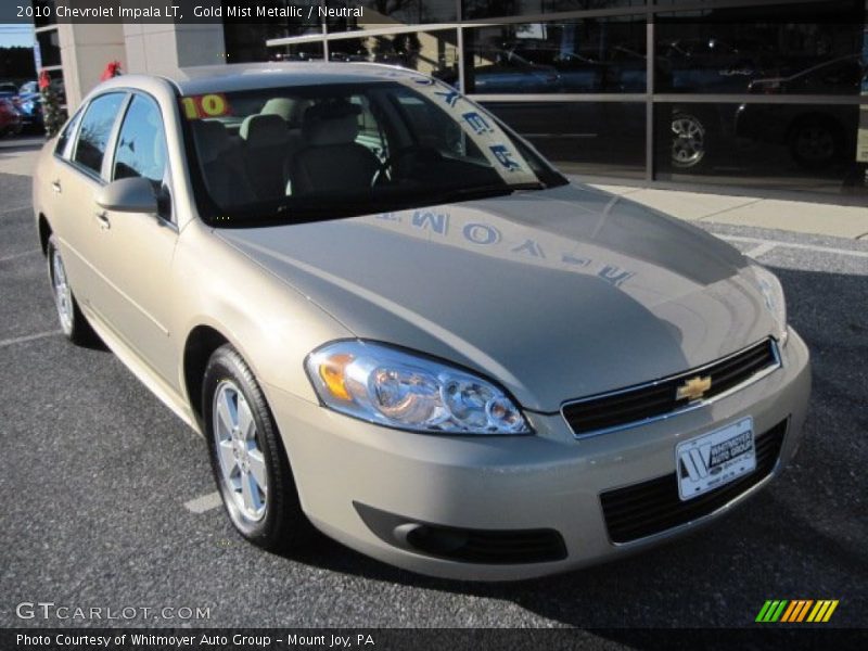Gold Mist Metallic / Neutral 2010 Chevrolet Impala LT