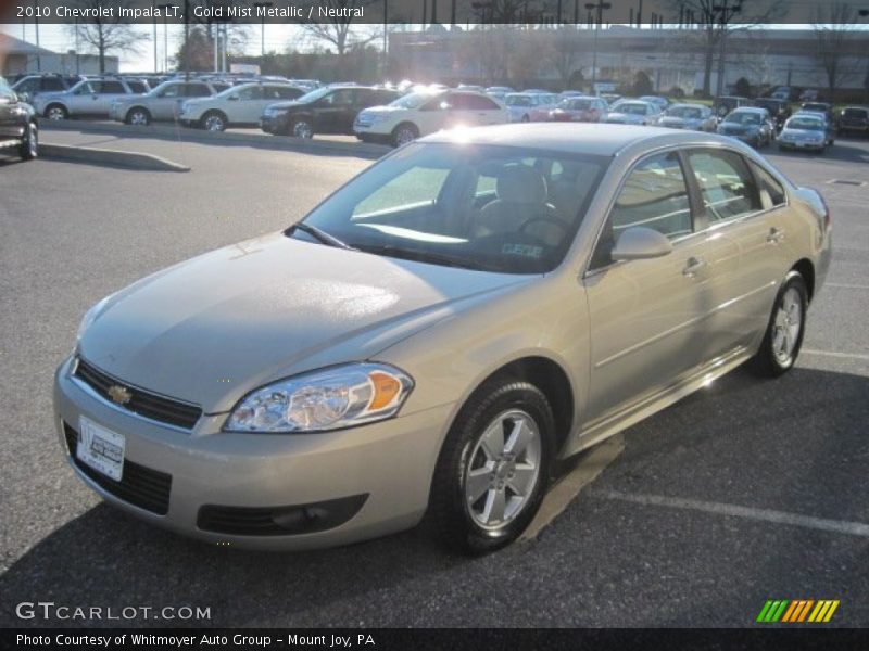 Gold Mist Metallic / Neutral 2010 Chevrolet Impala LT