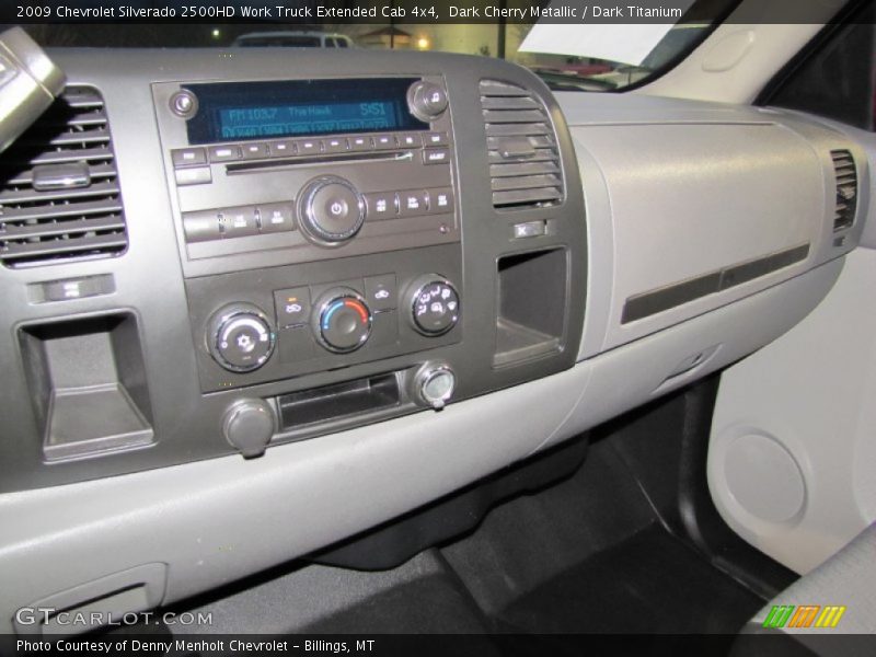 Dark Cherry Metallic / Dark Titanium 2009 Chevrolet Silverado 2500HD Work Truck Extended Cab 4x4