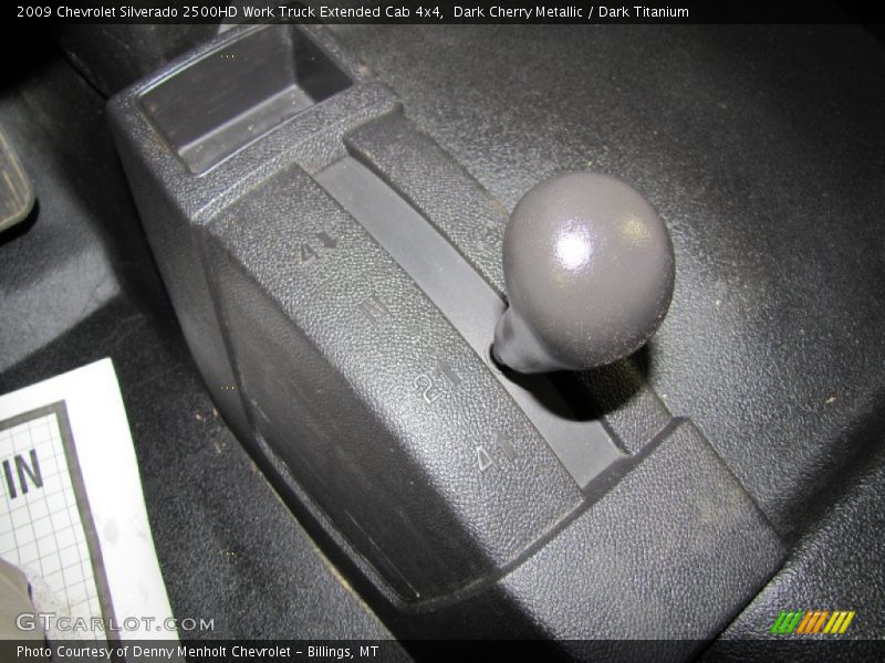 Dark Cherry Metallic / Dark Titanium 2009 Chevrolet Silverado 2500HD Work Truck Extended Cab 4x4