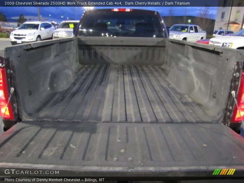 Dark Cherry Metallic / Dark Titanium 2009 Chevrolet Silverado 2500HD Work Truck Extended Cab 4x4