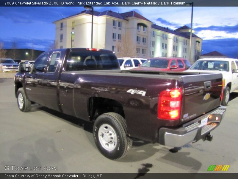 Dark Cherry Metallic / Dark Titanium 2009 Chevrolet Silverado 2500HD Work Truck Extended Cab 4x4