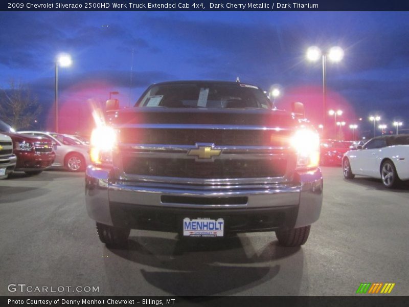 Dark Cherry Metallic / Dark Titanium 2009 Chevrolet Silverado 2500HD Work Truck Extended Cab 4x4