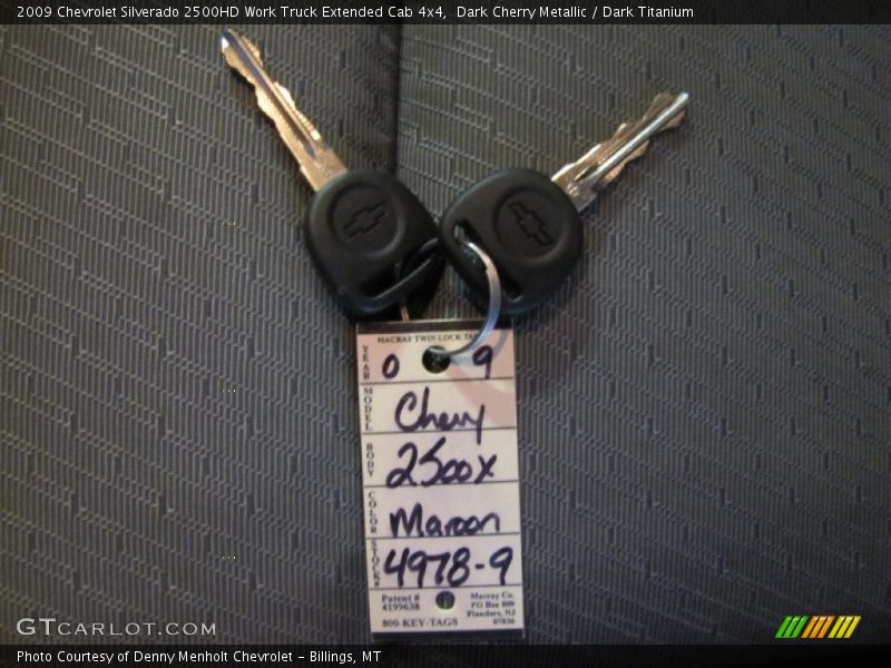 Keys of 2009 Silverado 2500HD Work Truck Extended Cab 4x4