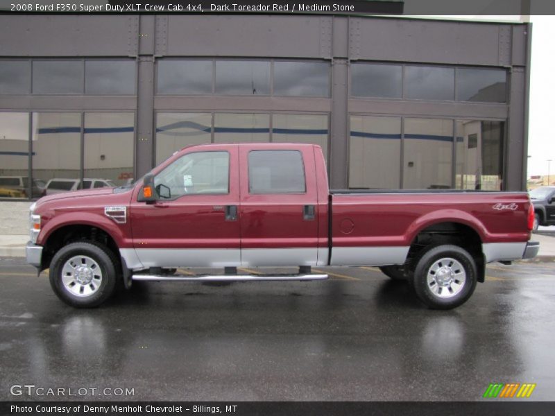 Dark Toreador Red / Medium Stone 2008 Ford F350 Super Duty XLT Crew Cab 4x4