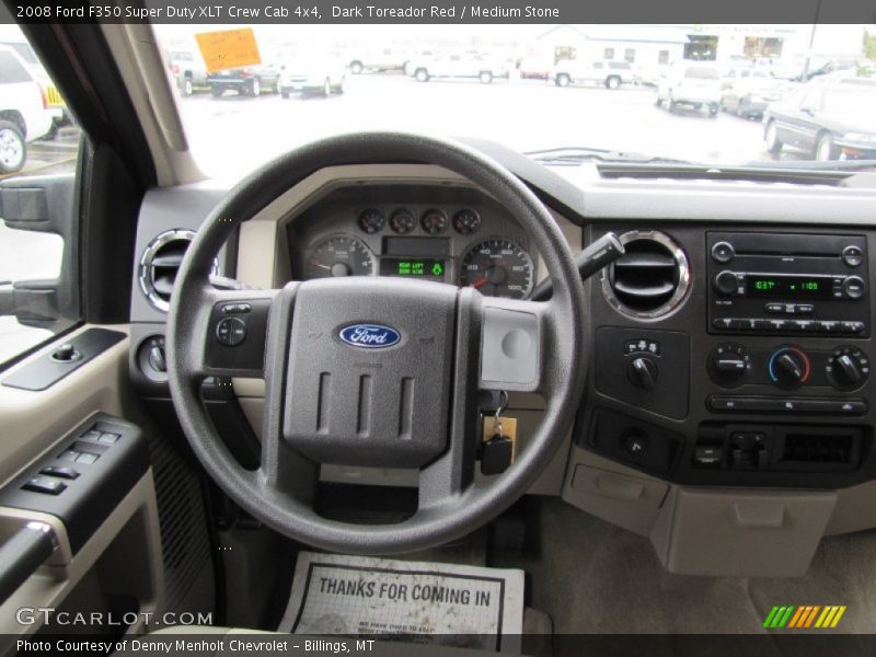 Dark Toreador Red / Medium Stone 2008 Ford F350 Super Duty XLT Crew Cab 4x4
