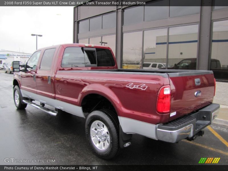 Dark Toreador Red / Medium Stone 2008 Ford F350 Super Duty XLT Crew Cab 4x4