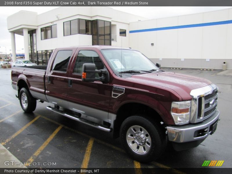 Dark Toreador Red / Medium Stone 2008 Ford F350 Super Duty XLT Crew Cab 4x4
