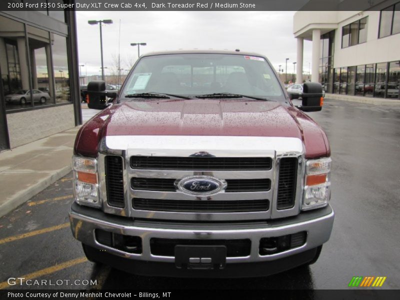 Dark Toreador Red / Medium Stone 2008 Ford F350 Super Duty XLT Crew Cab 4x4