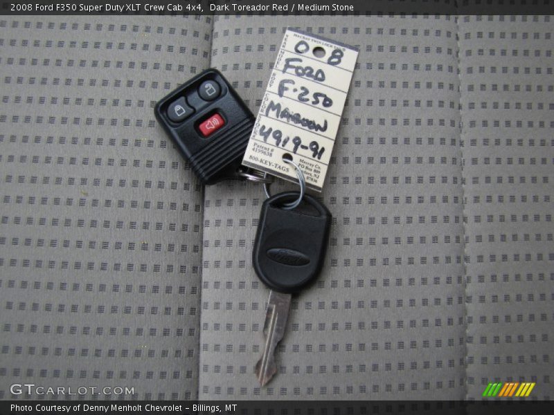 Dark Toreador Red / Medium Stone 2008 Ford F350 Super Duty XLT Crew Cab 4x4