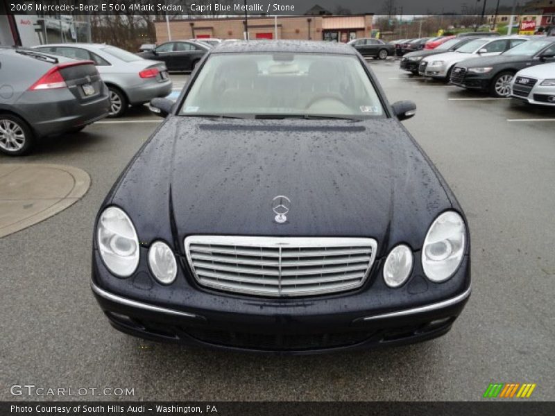 Capri Blue Metallic / Stone 2006 Mercedes-Benz E 500 4Matic Sedan