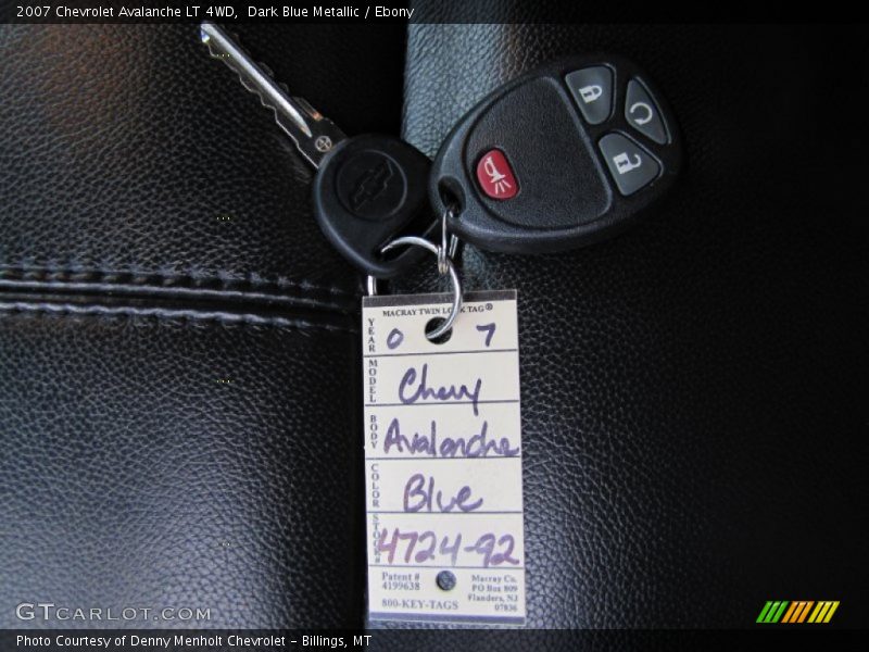 Dark Blue Metallic / Ebony 2007 Chevrolet Avalanche LT 4WD