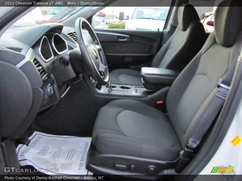 White / Ebony/Ebony 2011 Chevrolet Traverse LT AWD