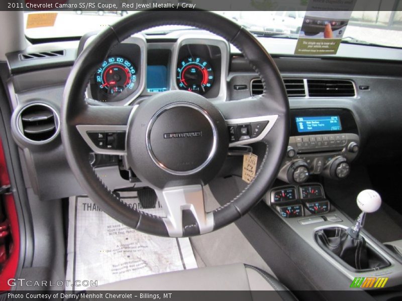Red Jewel Metallic / Gray 2011 Chevrolet Camaro SS/RS Coupe