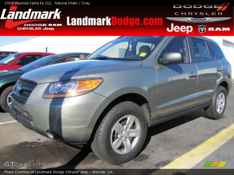 Natural Khaki / Gray 2009 Hyundai Santa Fe GLS