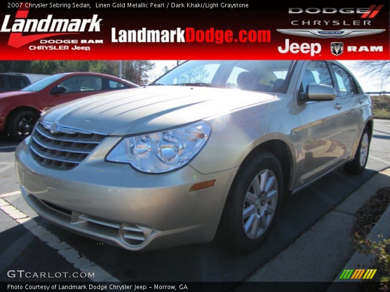 Linen Gold Metallic Pearl / Dark Khaki/Light Graystone 2007 Chrysler Sebring Sedan