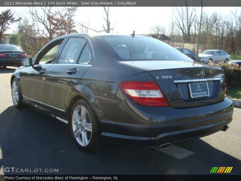 Steel Grey Metallic / Grey/Black 2011 Mercedes-Benz C 300 Sport 4Matic