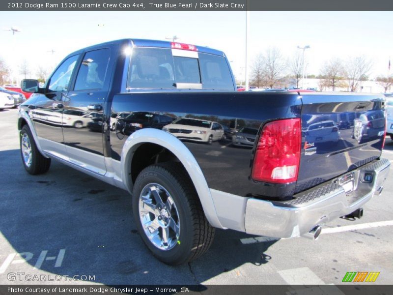 True Blue Pearl / Dark Slate Gray 2012 Dodge Ram 1500 Laramie Crew Cab 4x4