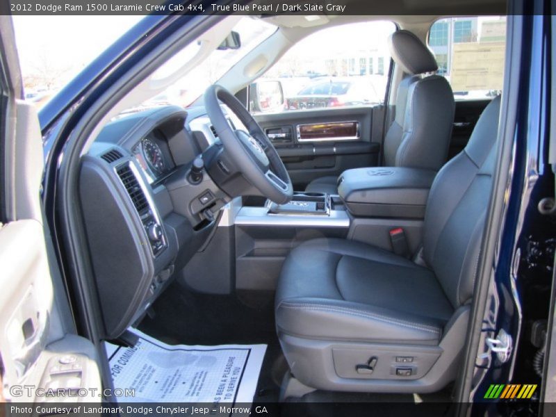 True Blue Pearl / Dark Slate Gray 2012 Dodge Ram 1500 Laramie Crew Cab 4x4