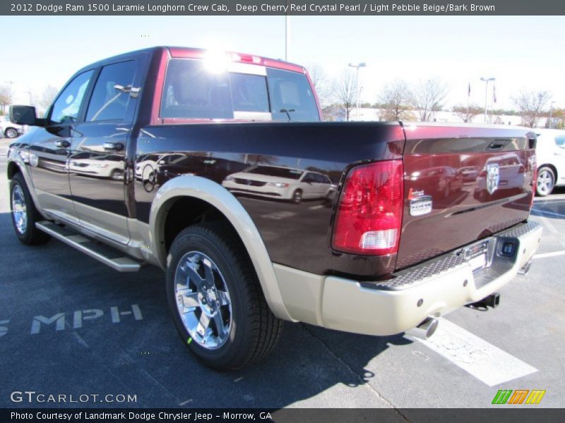 Deep Cherry Red Crystal Pearl / Light Pebble Beige/Bark Brown 2012 Dodge Ram 1500 Laramie Longhorn Crew Cab