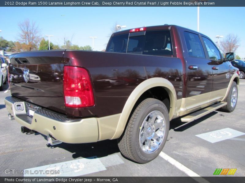 Deep Cherry Red Crystal Pearl / Light Pebble Beige/Bark Brown 2012 Dodge Ram 1500 Laramie Longhorn Crew Cab