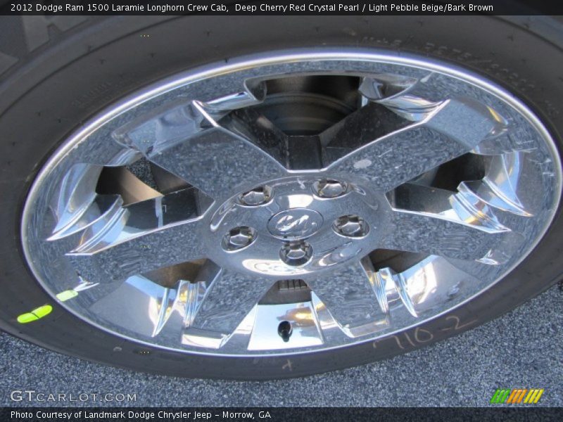 Deep Cherry Red Crystal Pearl / Light Pebble Beige/Bark Brown 2012 Dodge Ram 1500 Laramie Longhorn Crew Cab