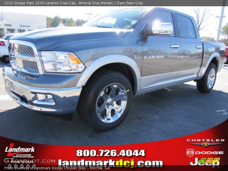 Mineral Gray Metallic / Dark Slate Gray 2012 Dodge Ram 1500 Laramie Crew Cab