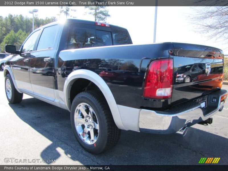 True Blue Pearl / Dark Slate Gray 2012 Dodge Ram 1500 Laramie Crew Cab