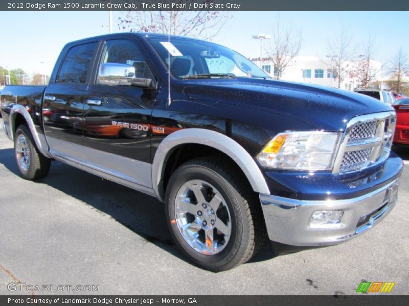 True Blue Pearl / Dark Slate Gray 2012 Dodge Ram 1500 Laramie Crew Cab