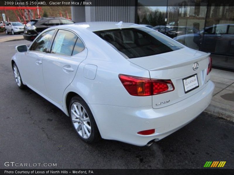 Glacier Frost Mica / Black 2009 Lexus IS 250 AWD