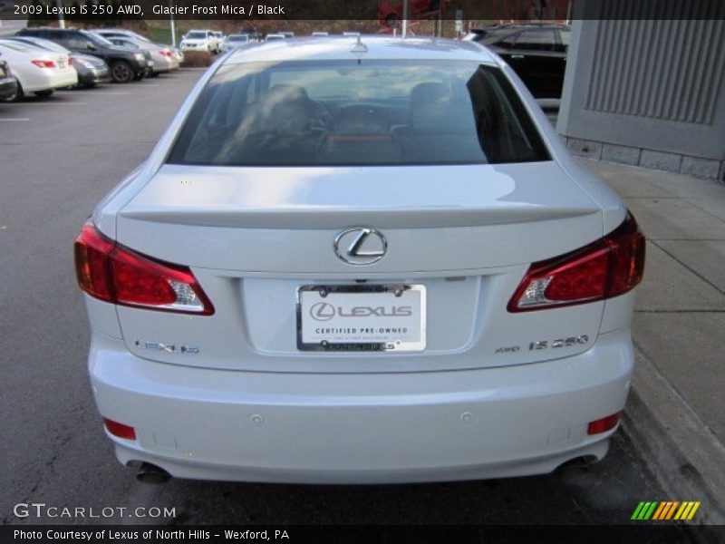 Glacier Frost Mica / Black 2009 Lexus IS 250 AWD