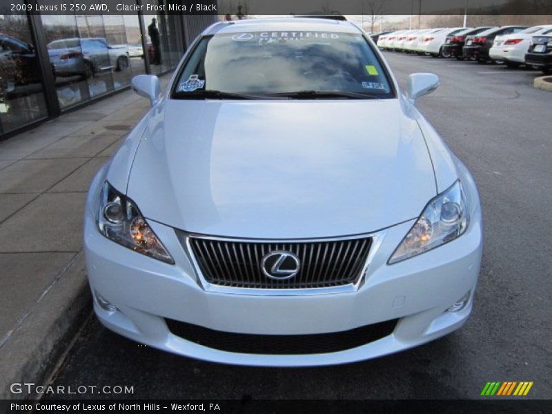 Glacier Frost Mica / Black 2009 Lexus IS 250 AWD