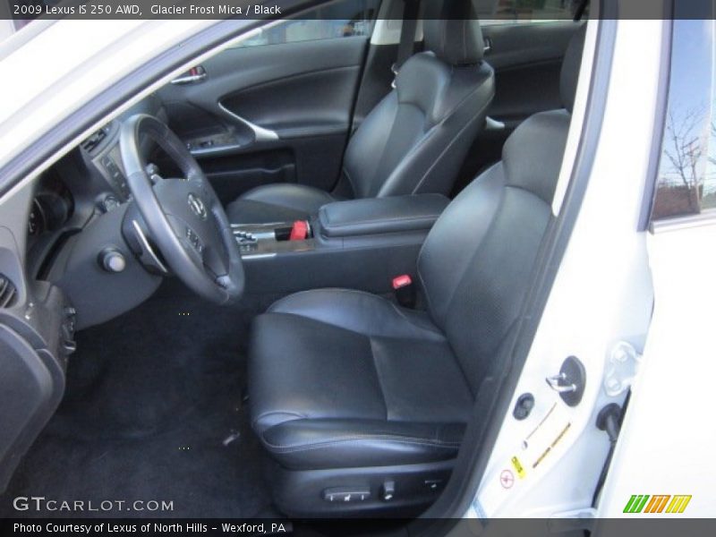 Glacier Frost Mica / Black 2009 Lexus IS 250 AWD