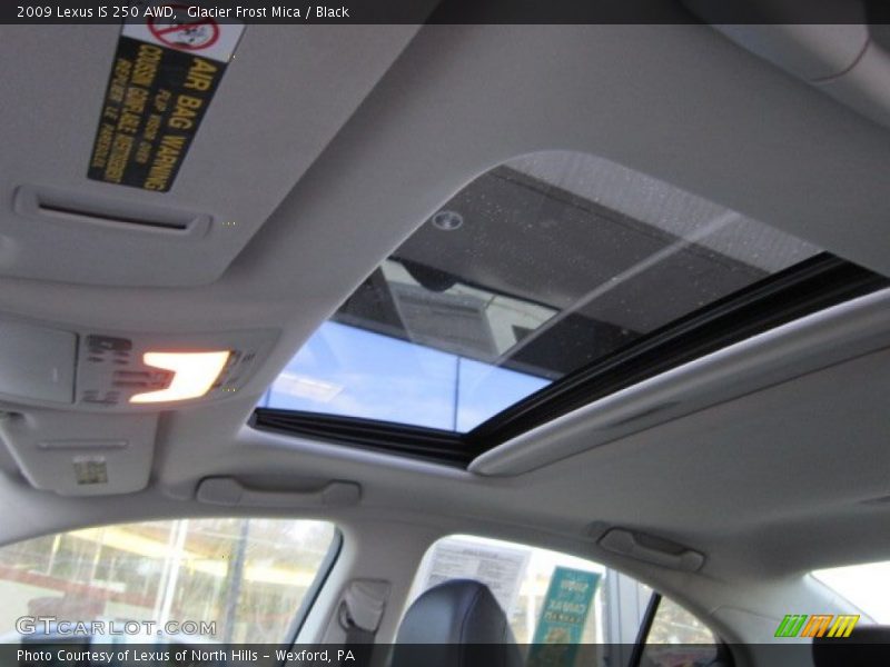 Glacier Frost Mica / Black 2009 Lexus IS 250 AWD