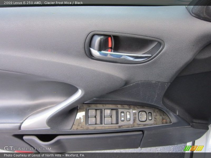Glacier Frost Mica / Black 2009 Lexus IS 250 AWD