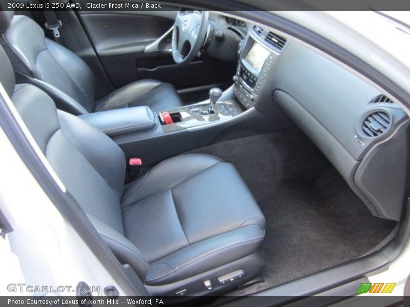 Glacier Frost Mica / Black 2009 Lexus IS 250 AWD