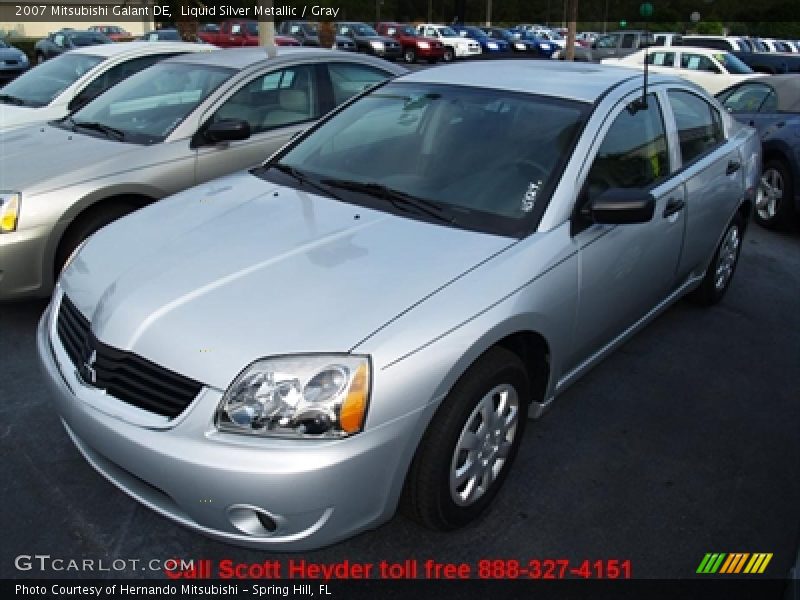 Liquid Silver Metallic / Gray 2007 Mitsubishi Galant DE