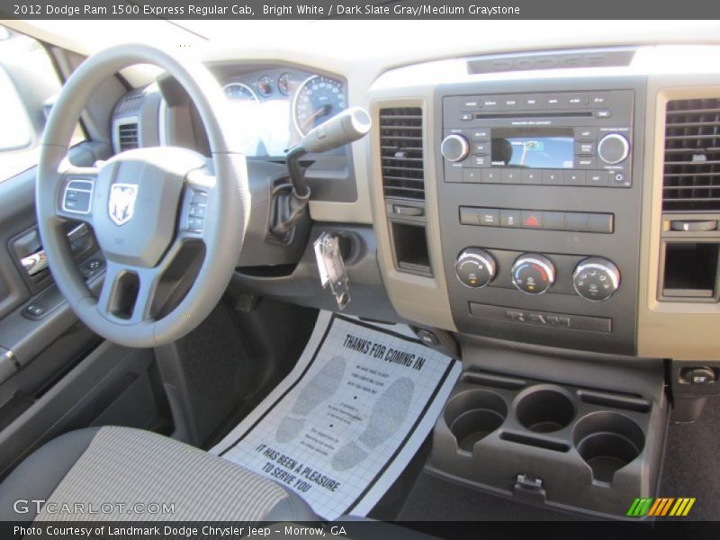 Bright White / Dark Slate Gray/Medium Graystone 2012 Dodge Ram 1500 Express Regular Cab