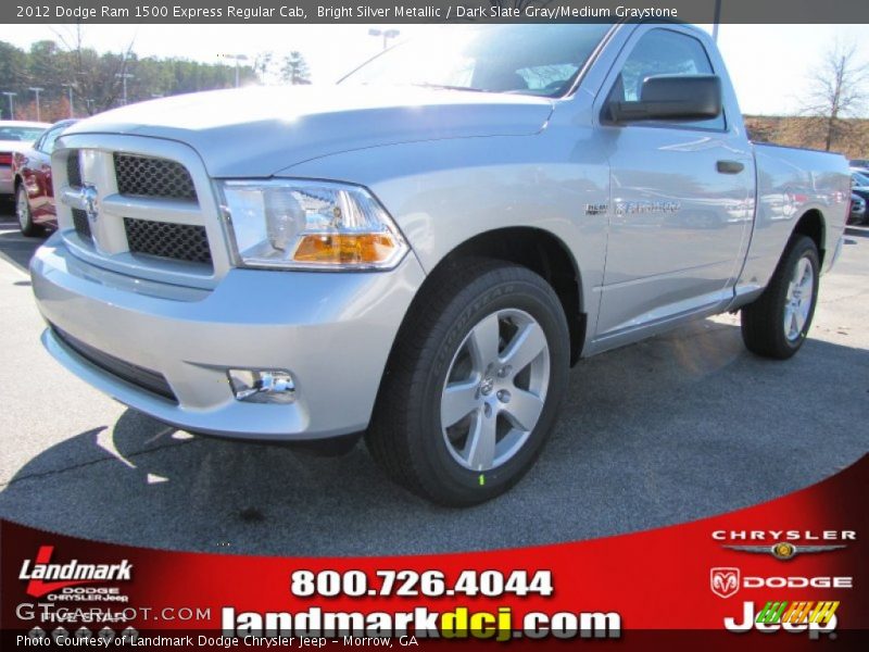 Bright Silver Metallic / Dark Slate Gray/Medium Graystone 2012 Dodge Ram 1500 Express Regular Cab