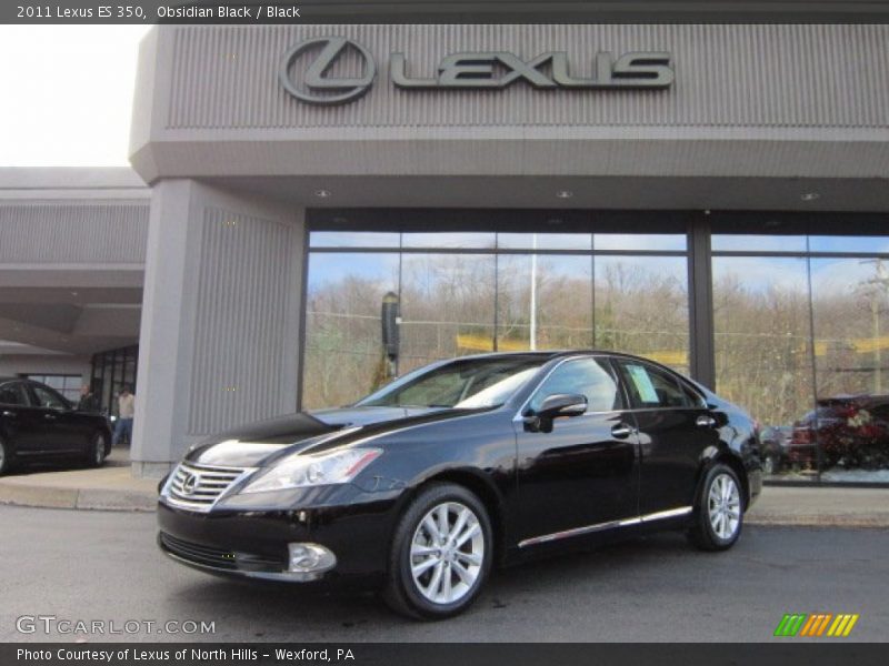 Obsidian Black / Black 2011 Lexus ES 350