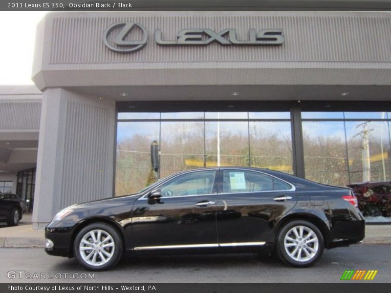 Obsidian Black / Black 2011 Lexus ES 350