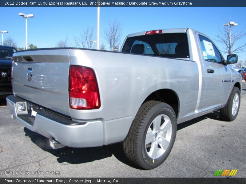 Bright Silver Metallic / Dark Slate Gray/Medium Graystone 2012 Dodge Ram 1500 Express Regular Cab