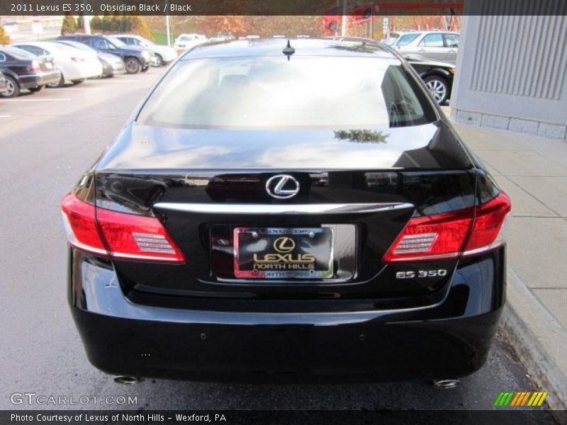 Obsidian Black / Black 2011 Lexus ES 350