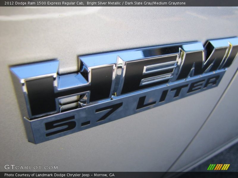 Bright Silver Metallic / Dark Slate Gray/Medium Graystone 2012 Dodge Ram 1500 Express Regular Cab